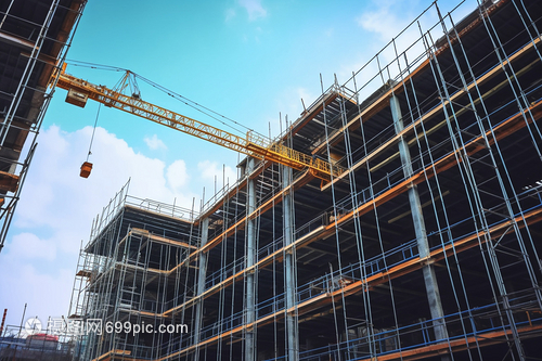 工地的施工現(xiàn)場